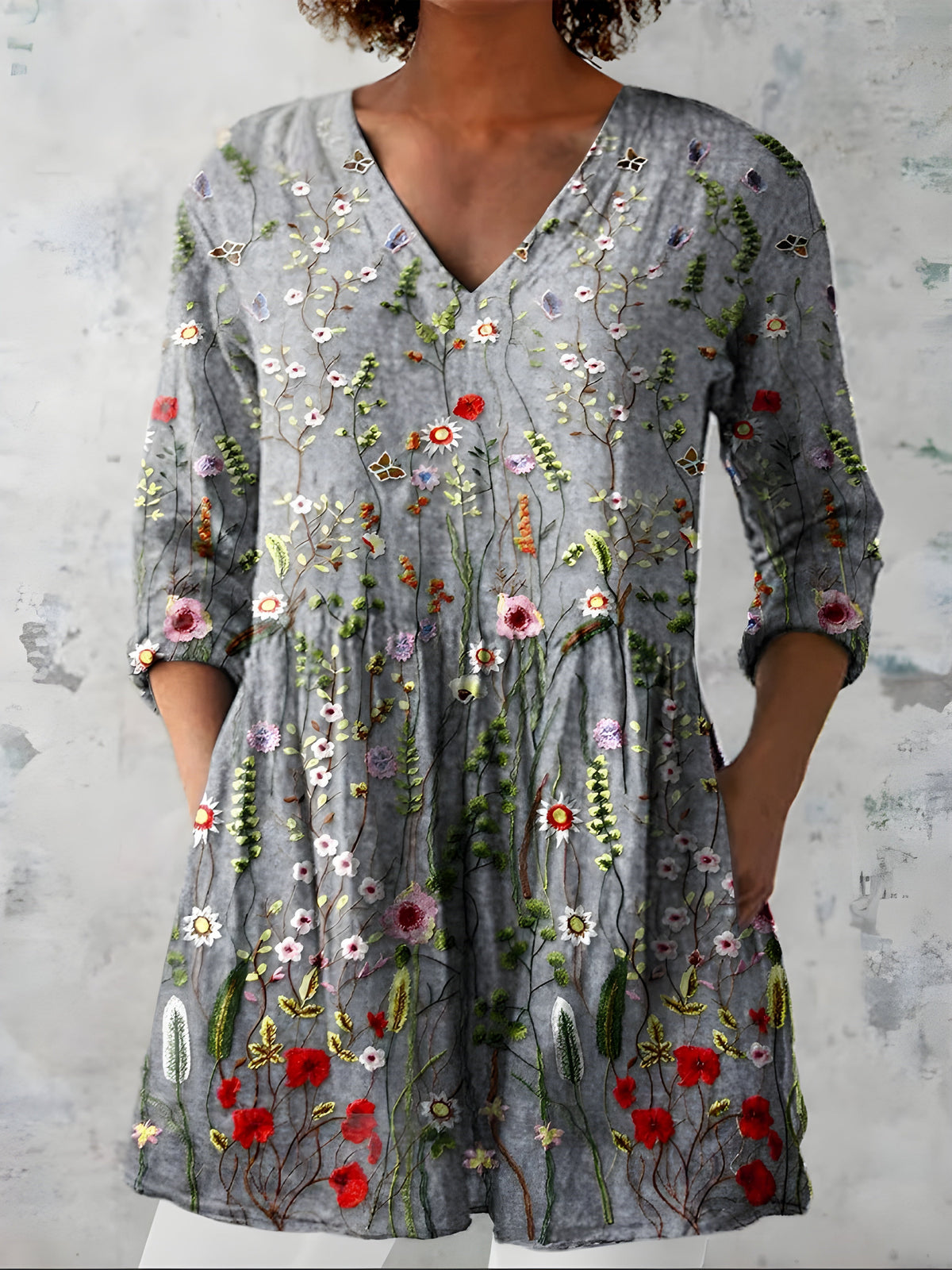 Audrey | Blusa Larga con Escote en V