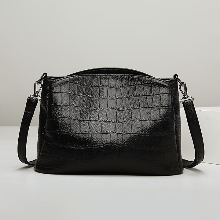 El encanto refinado de Vivienne | Bolso de hombro de piel de cocodrilo