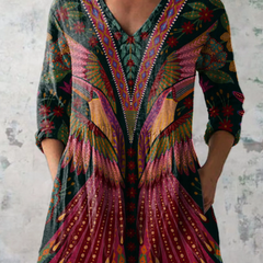 Mila | Blusa Larga con Diseño Vibrante