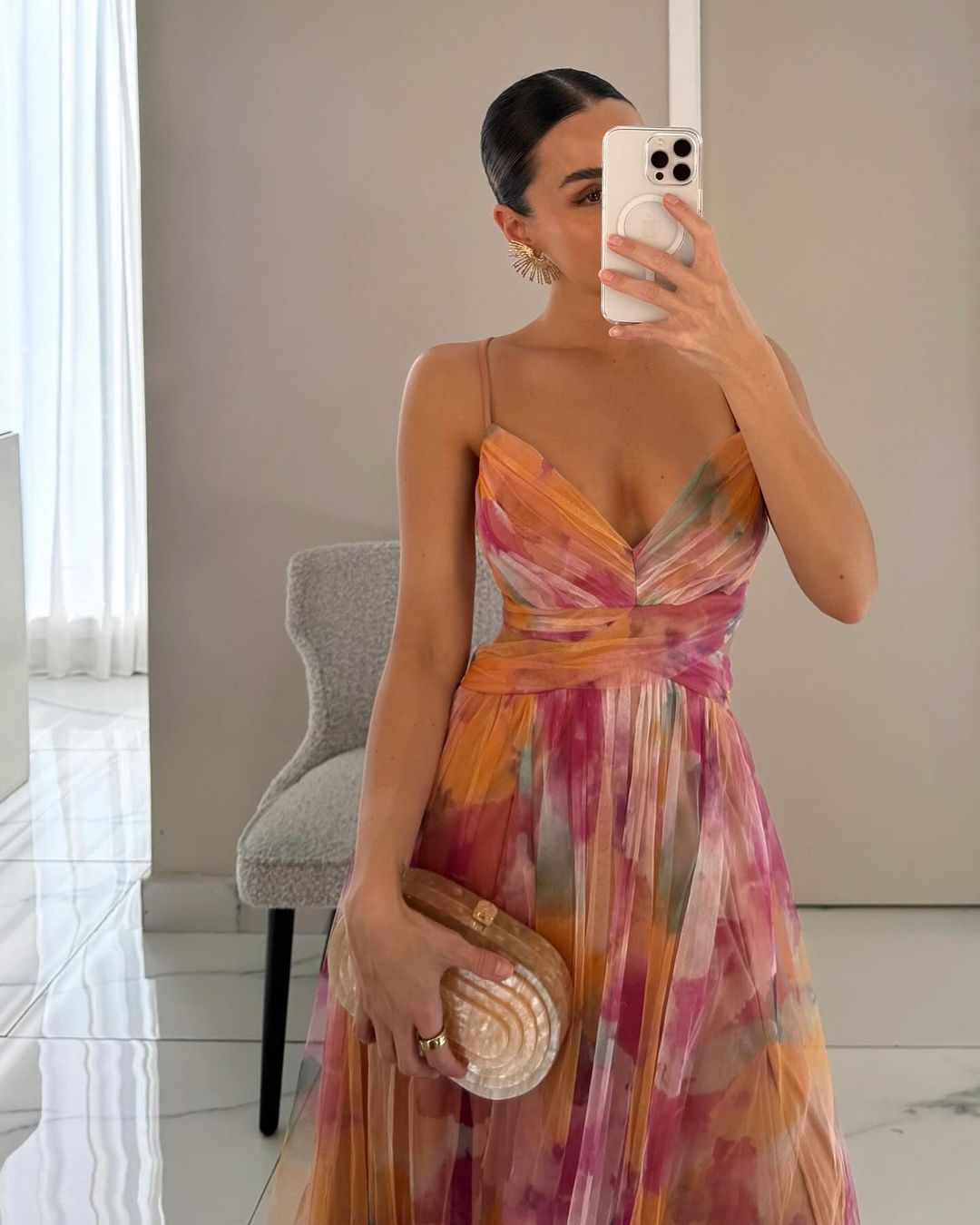 GISELLE | Vestido largo con estampado floral
