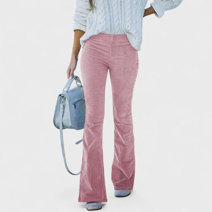 Chloe - Pantalones acampanados de terciopelo