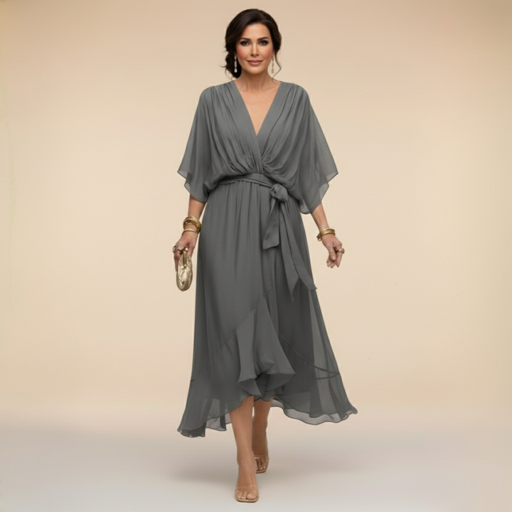Monica | Vestido fluido con escote en V favorecedor