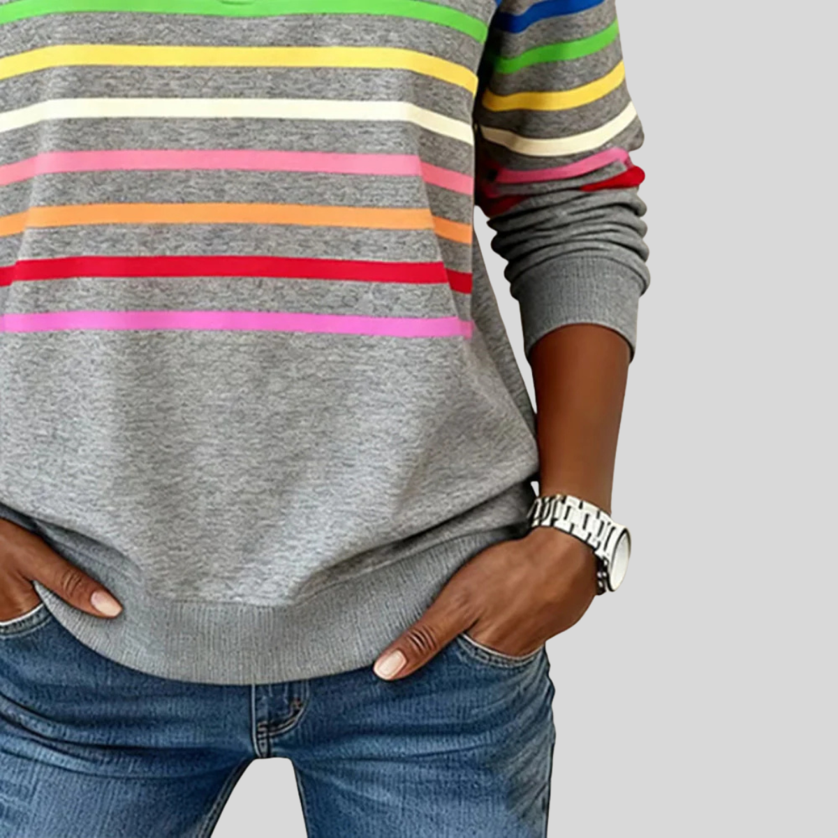 Marisol | Sudadera de Rayas de Colores