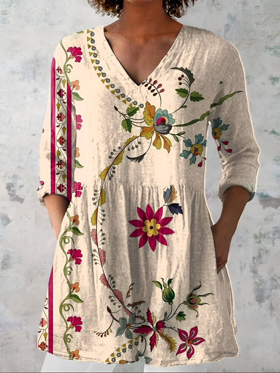 Lottie | Blusa Larga con Escote en V