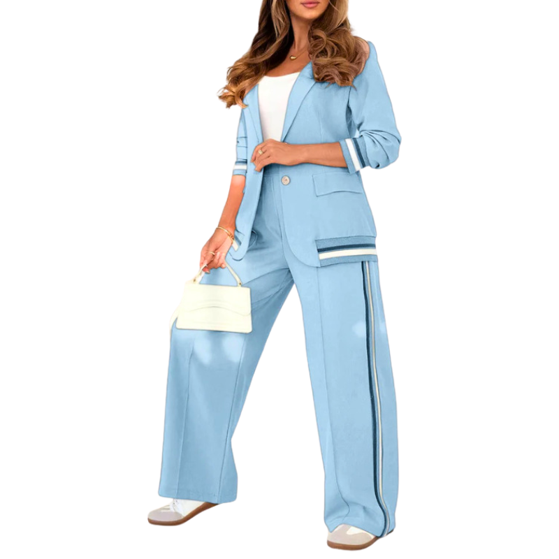 Teresa | Conjunto elegante de dos piezas con pantalón ancho