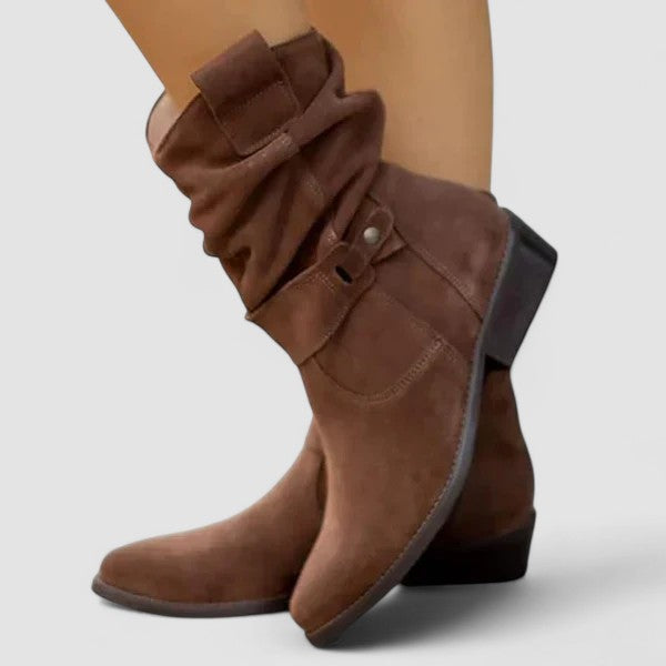Lucinda | Bota Western de Caña Fruncida