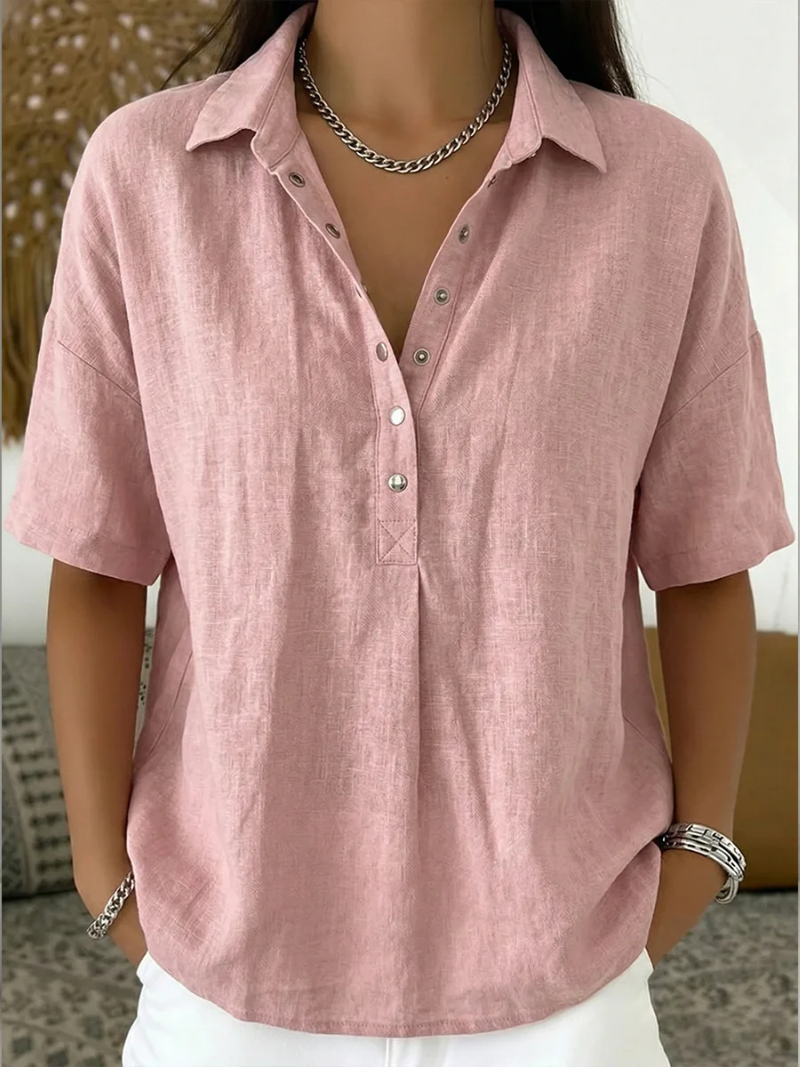 Sauce | Blusa con Collar y Botón
