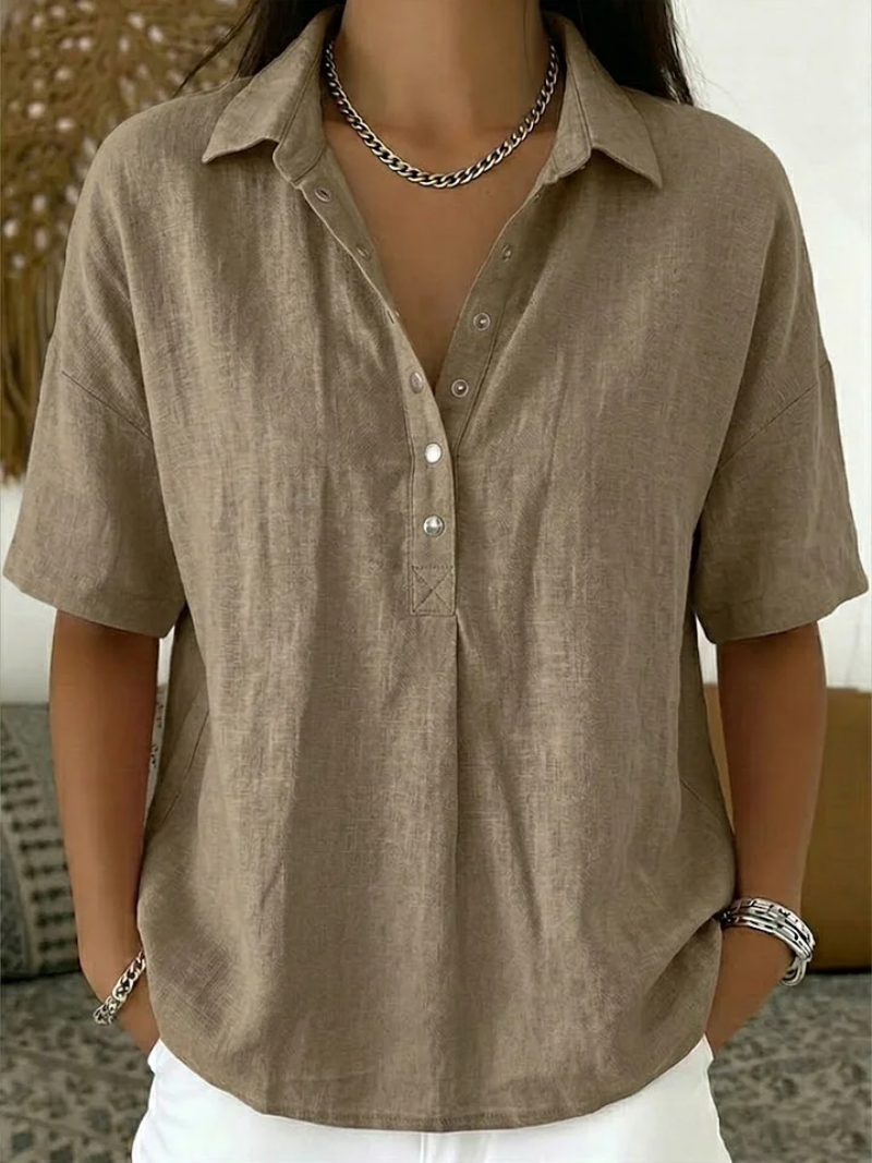Sauce | Blusa con Collar y Botón