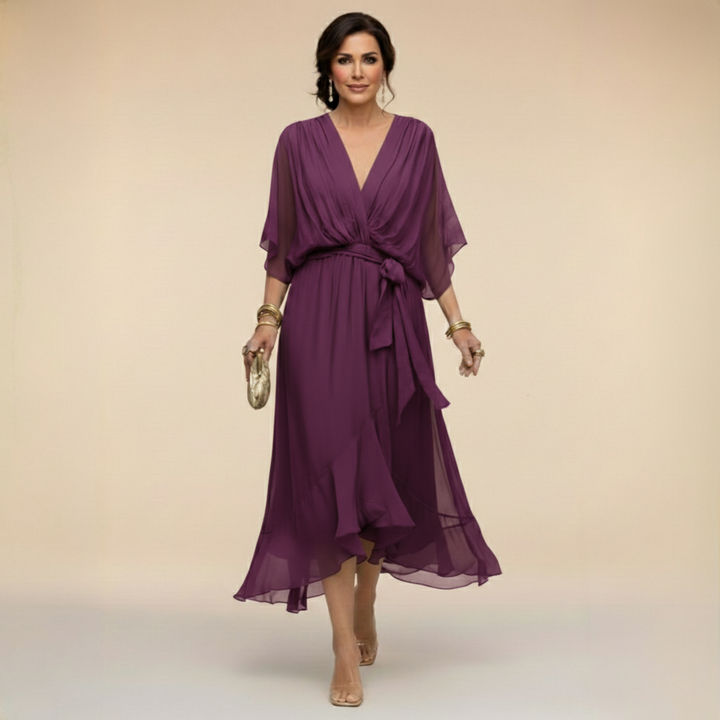 Monica | Vestido fluido con escote en V favorecedor