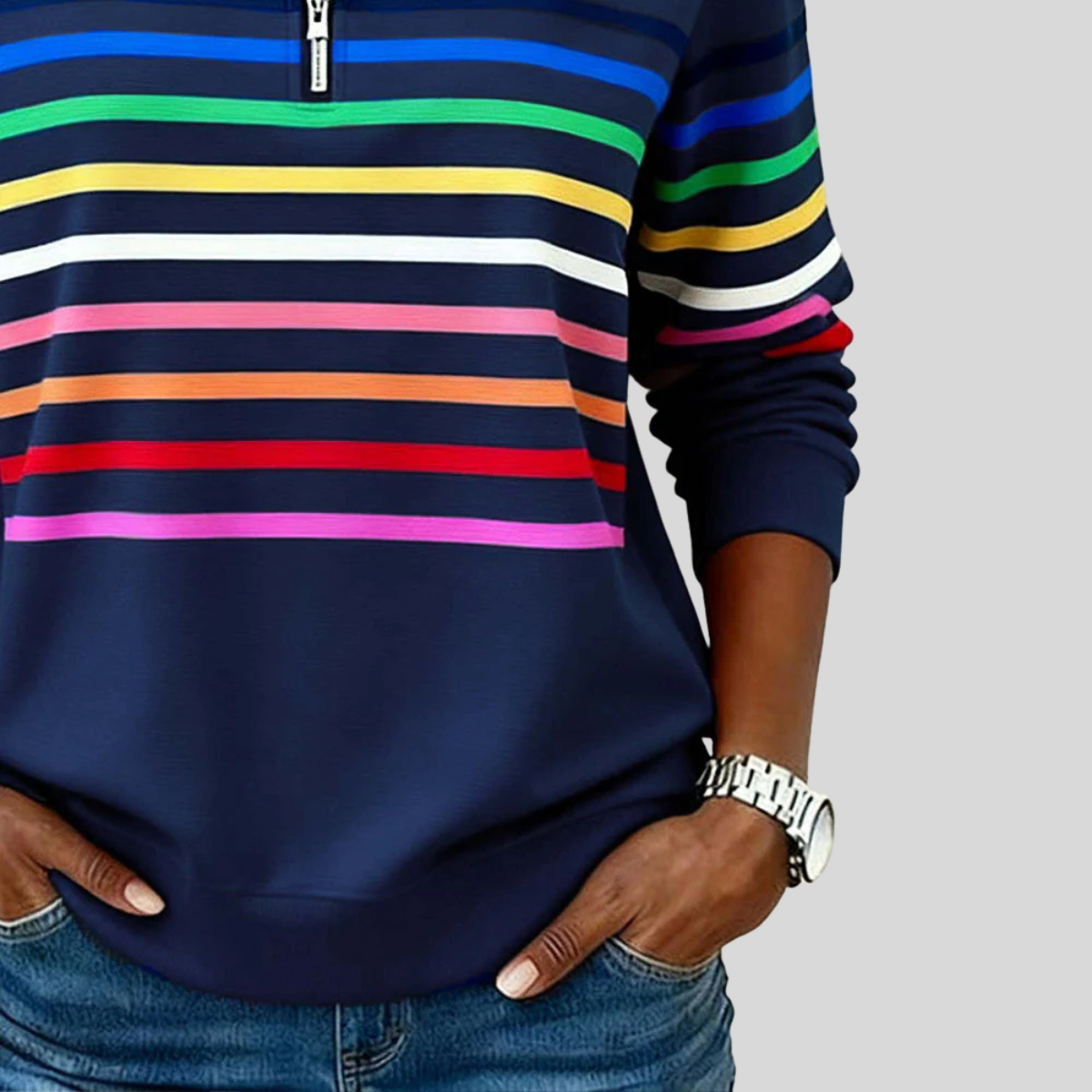 Marisol | Sudadera de Rayas de Colores