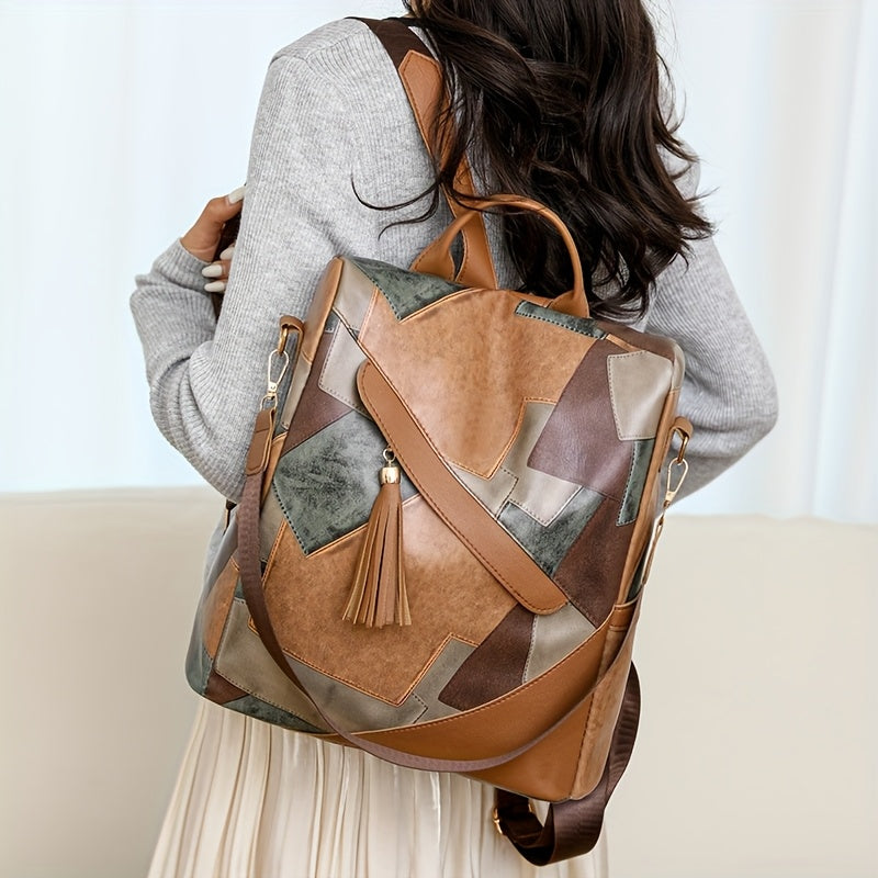 Petronilla | Mochila Antirrobo de Patchwork