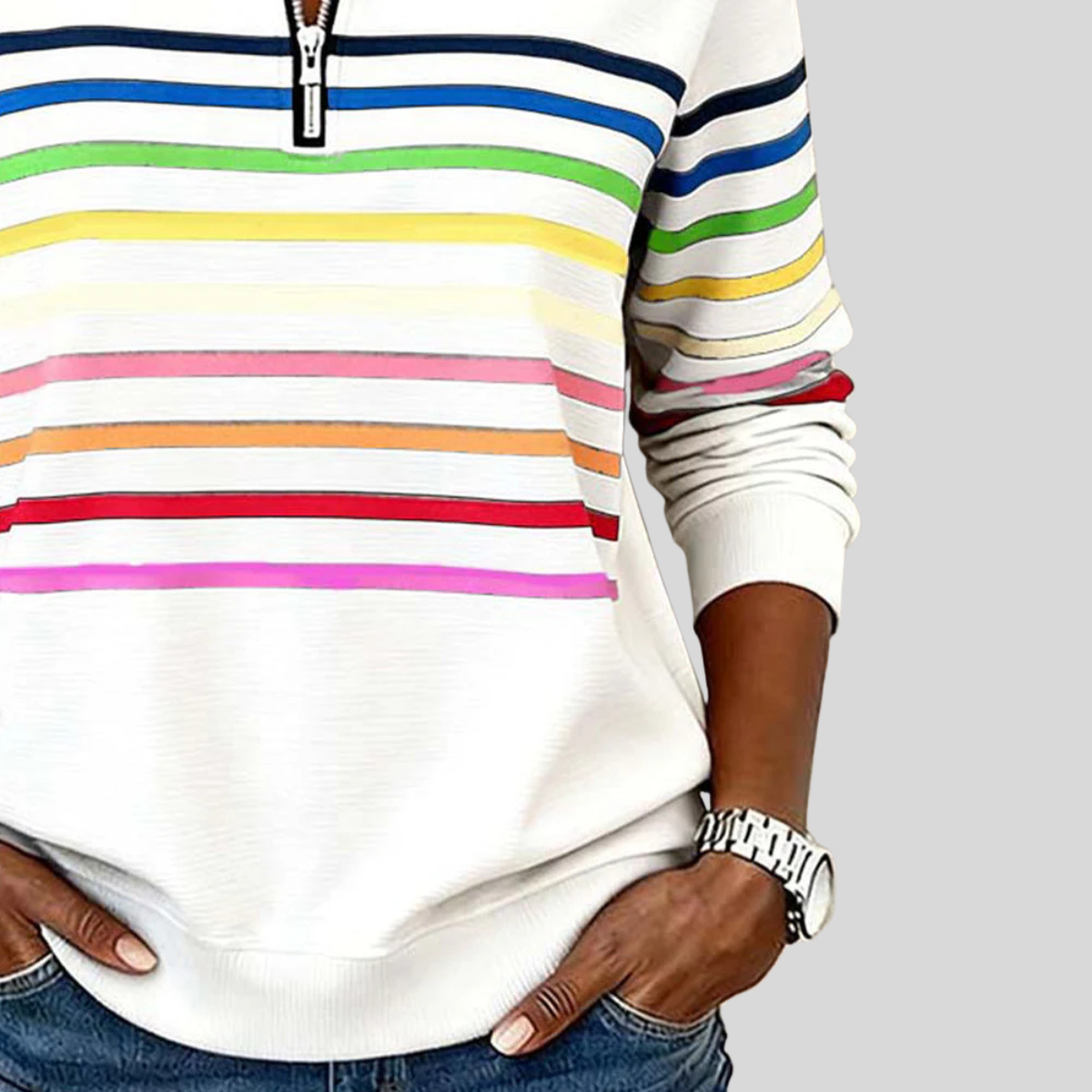Marisol | Sudadera de Rayas de Colores