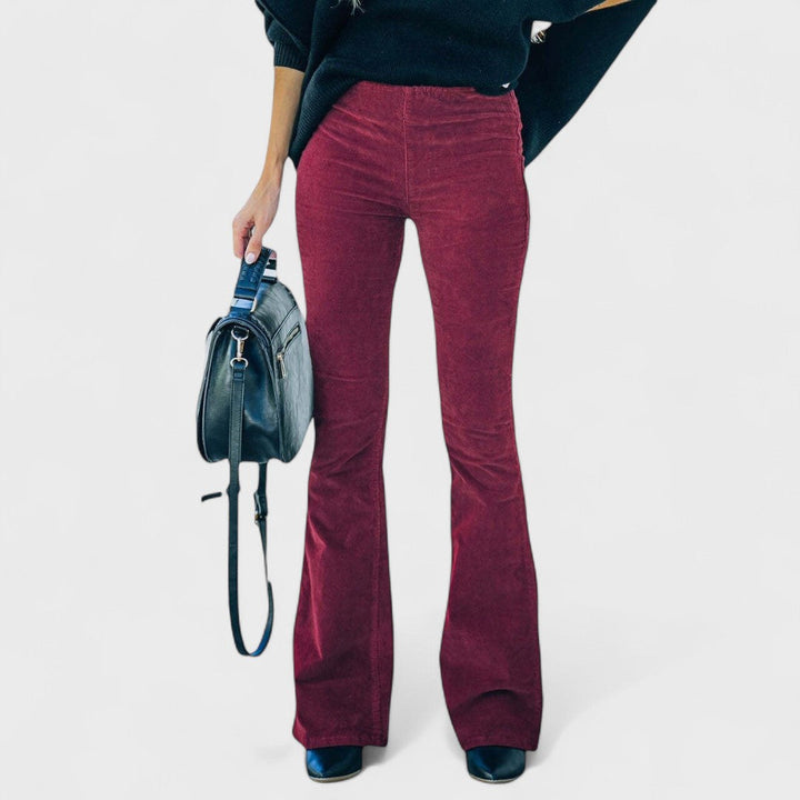 Chloe - Pantalones acampanados de terciopelo