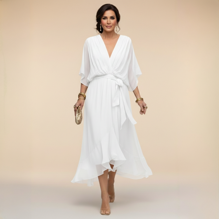 Monica | Vestido fluido con escote en V favorecedor