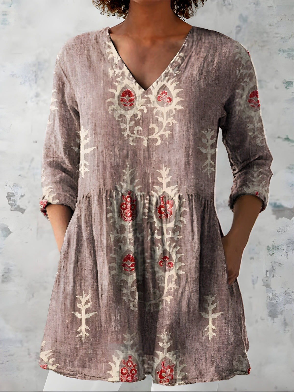 Everly | Blusa Larga con Escote en V