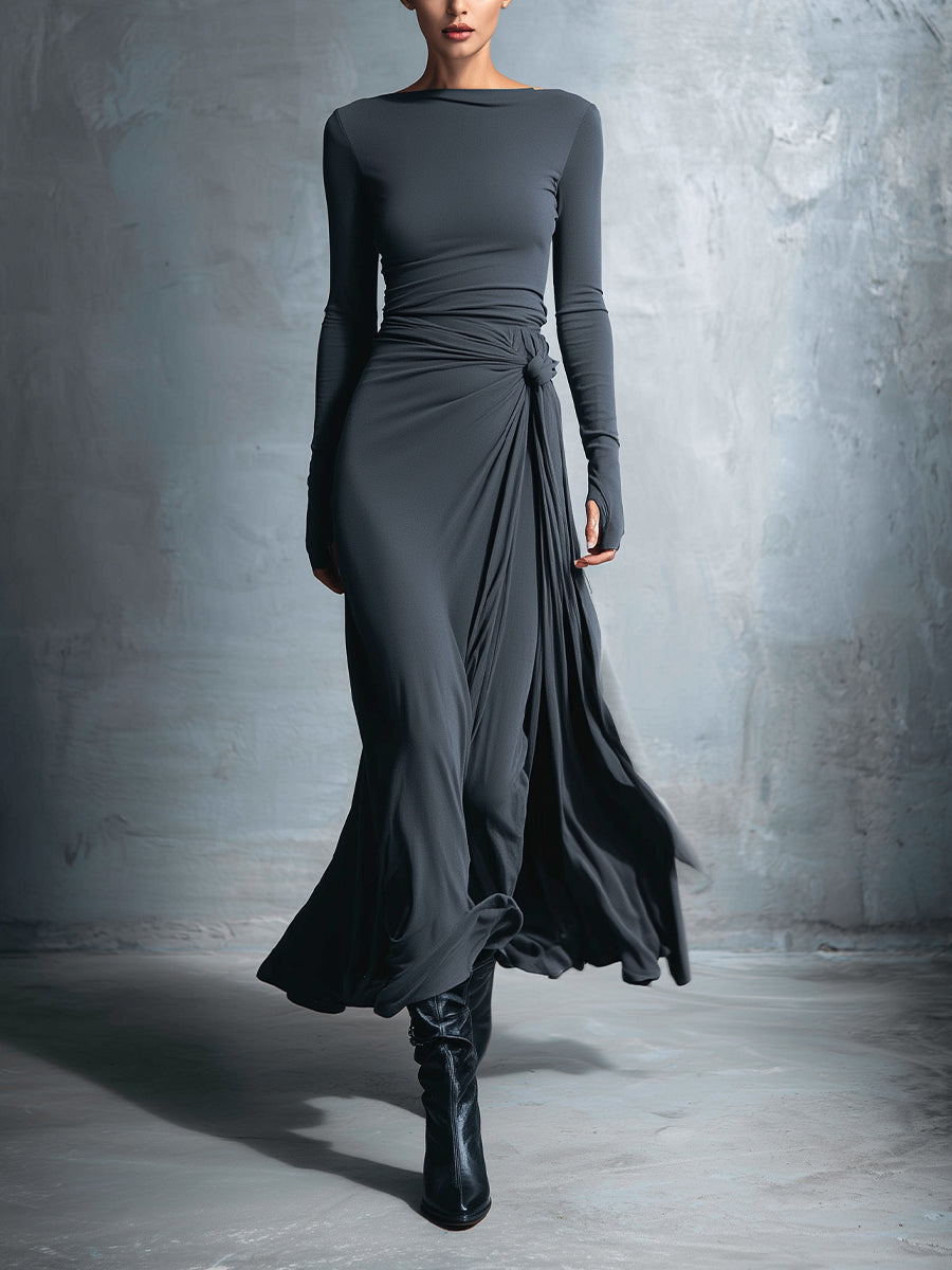 Itziar | Vestido Elegante con Nudo Lateral