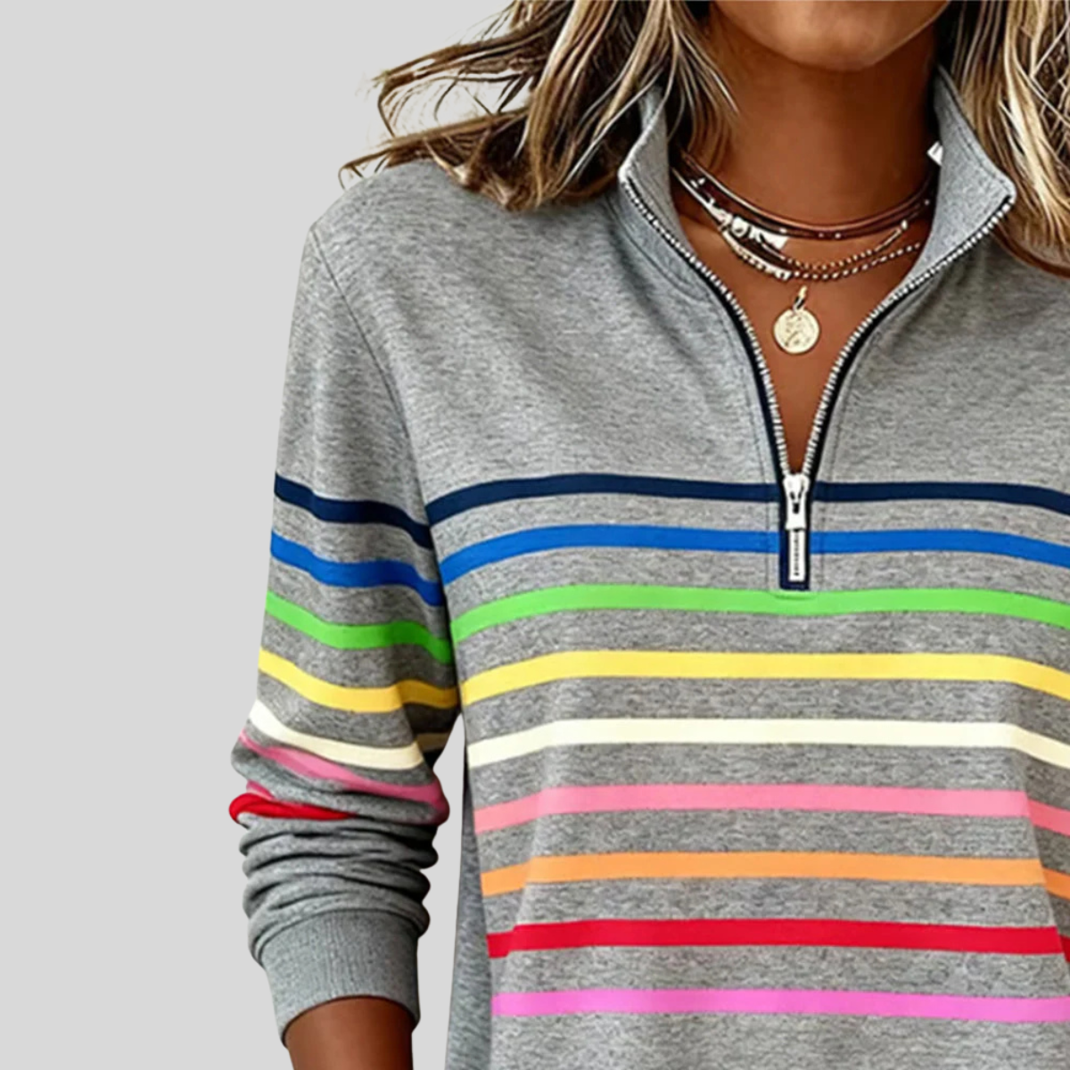 Marisol | Sudadera de Rayas de Colores