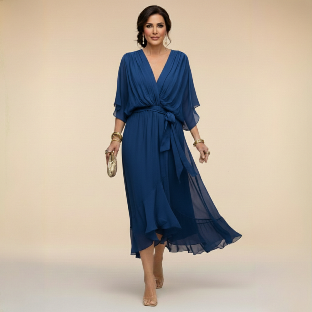 Monica | Vestido fluido con escote en V favorecedor