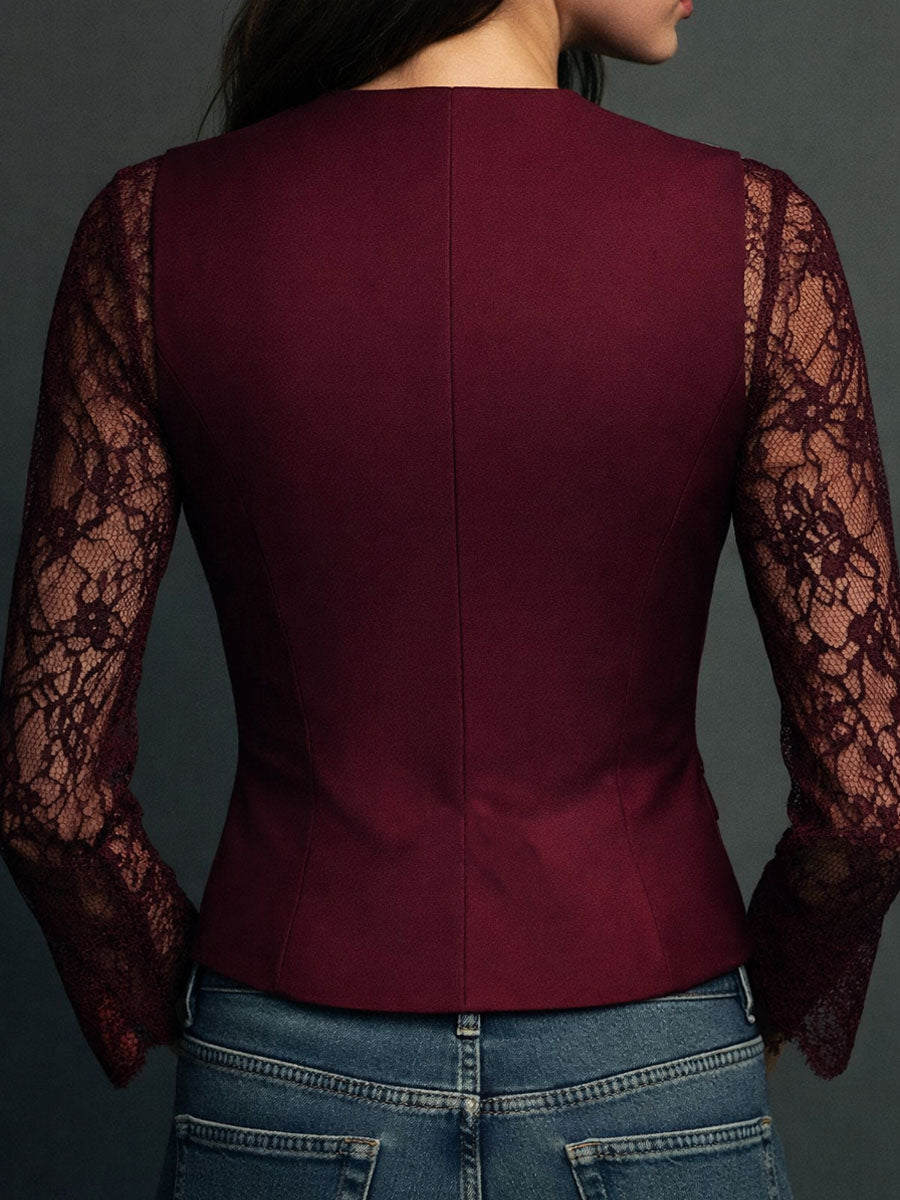 Noemí | Blazer con Mangas Semitransparentes
