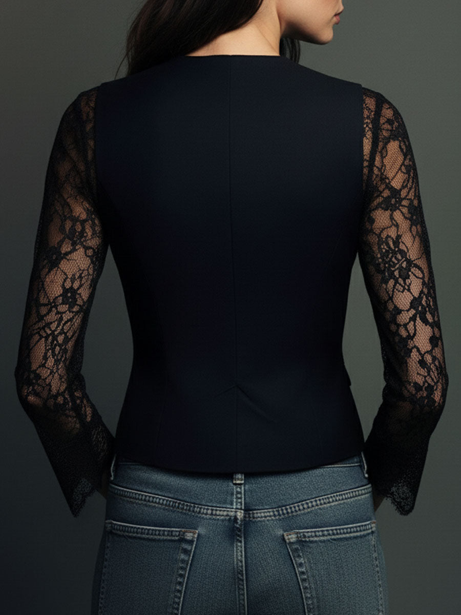 Noemí | Blazer con Mangas Semitransparentes