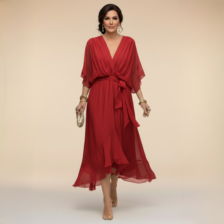 Monica | Vestido fluido con escote en V favorecedor