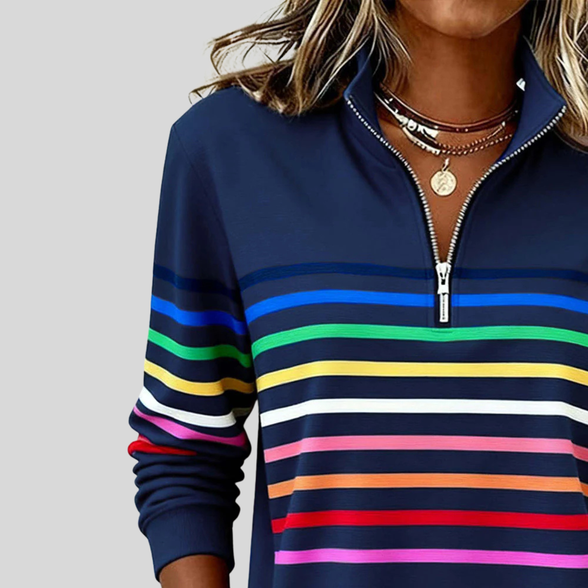 Marisol | Sudadera de Rayas de Colores