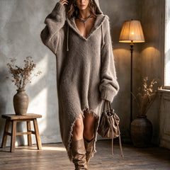 Vestido midi de punto Nieves, detalle