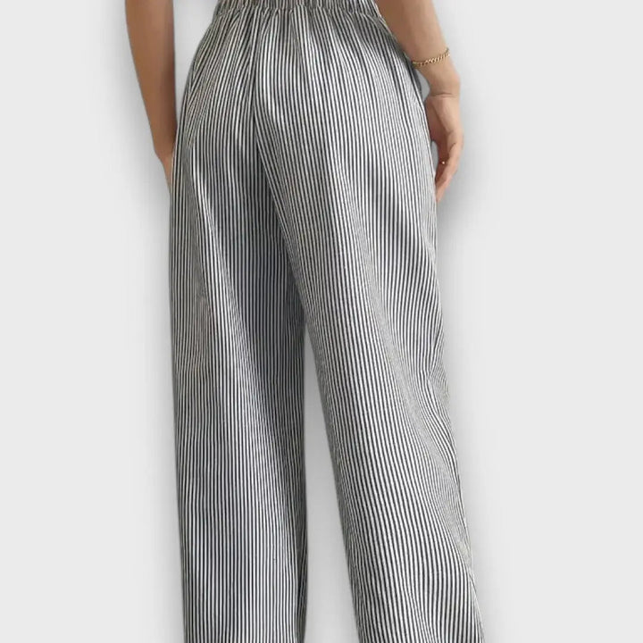Karina – Pantalones de rayas finas