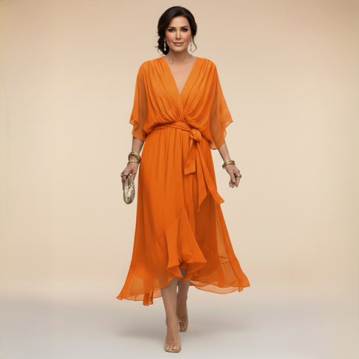 Monica | Vestido fluido con escote en V favorecedor