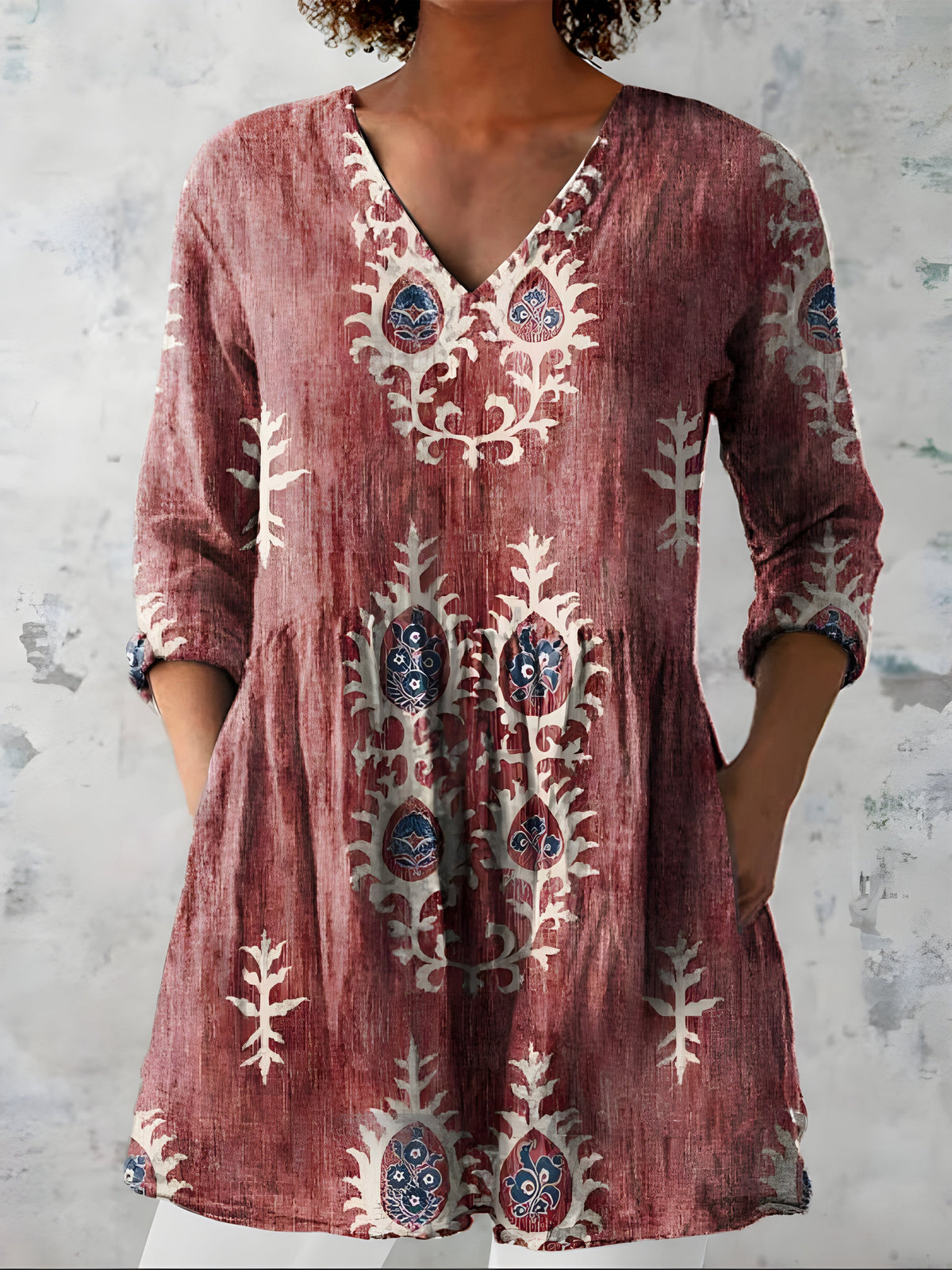 Everly | Blusa Larga con Escote en V