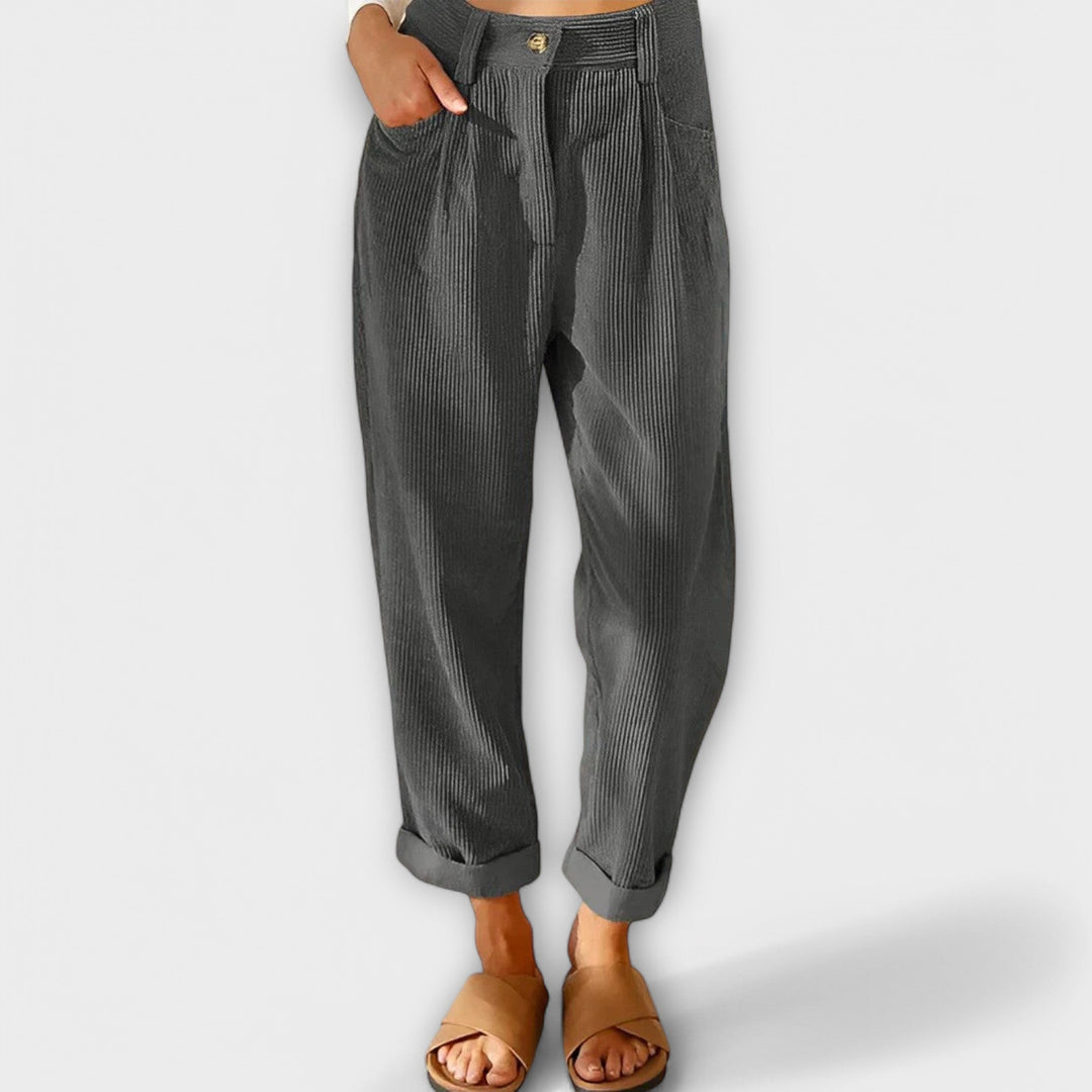Jana - Pantalones de terciopelo modernos
