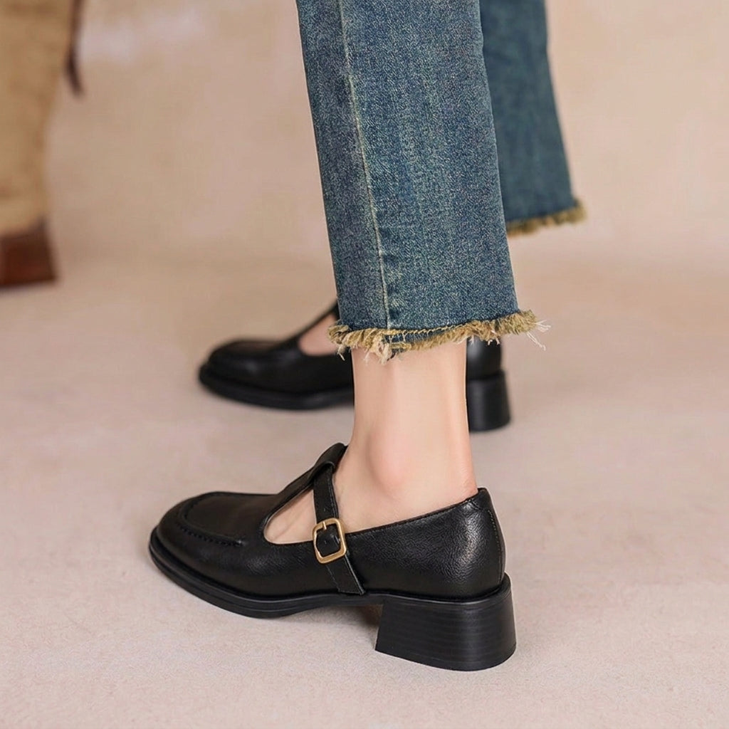 Nayara | Zapato Mary Jane de Tacón Bajo