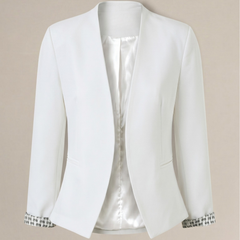 Ximena | Blazer de Corte Recto con Hombreras