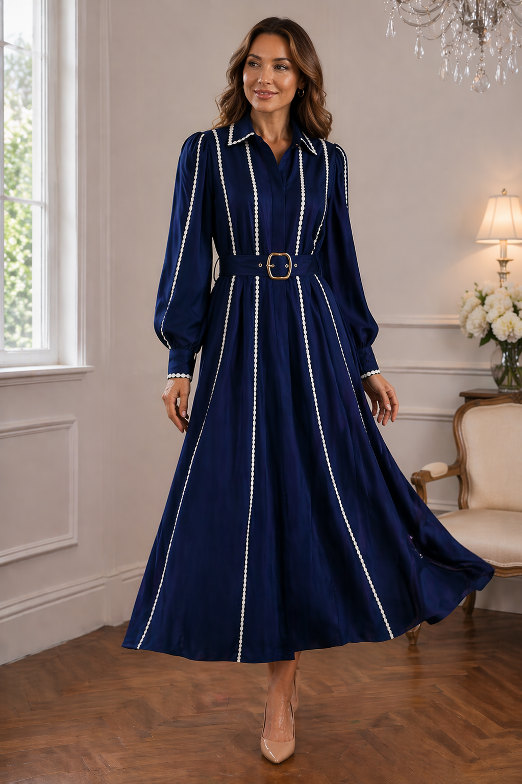 ALEXIA | Vestido Con Cintura Elegante