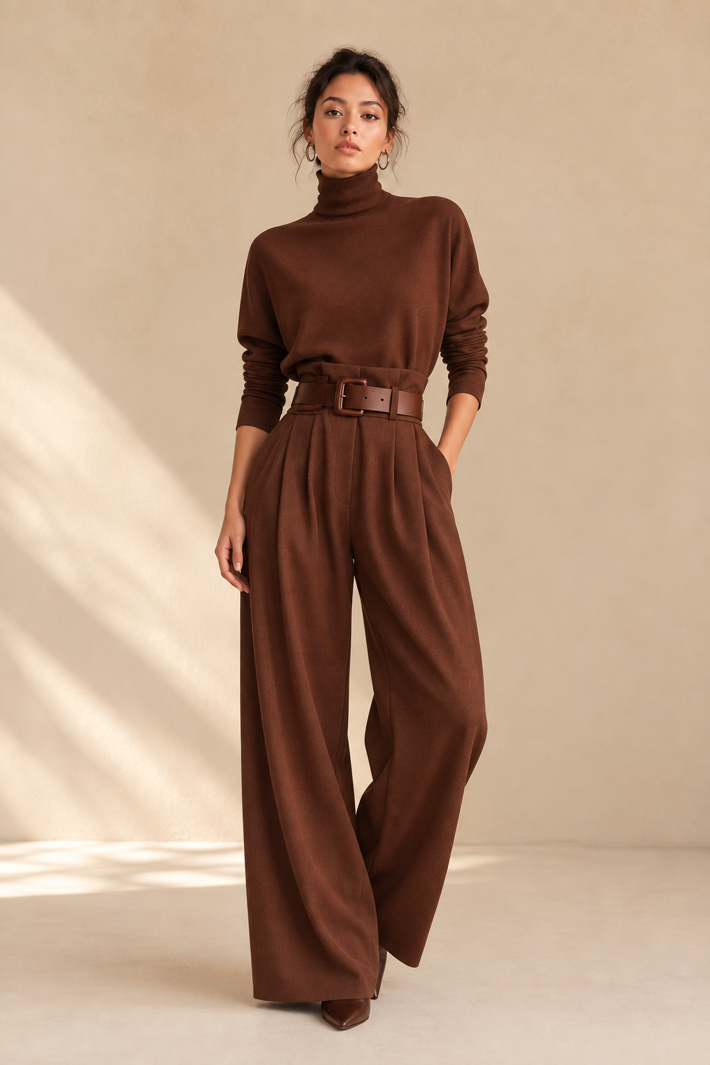 Inés | Conjunto de Cuello Alto y Pantalón Palazzo
