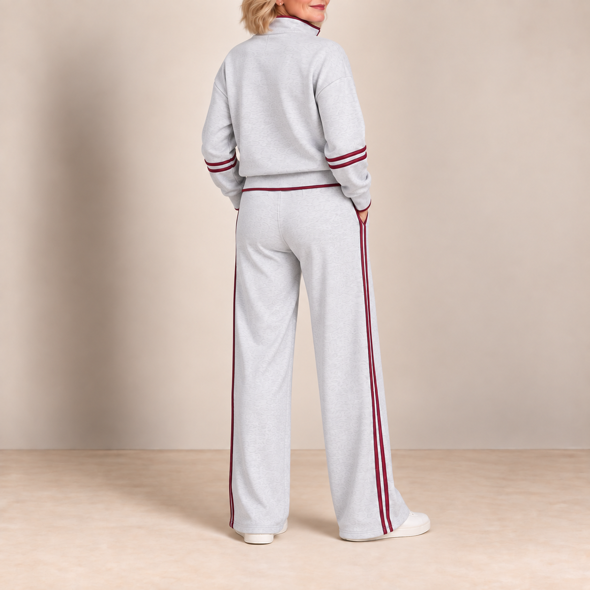 Itziar | Conjunto de Punto Suave con Pantalón Ancho