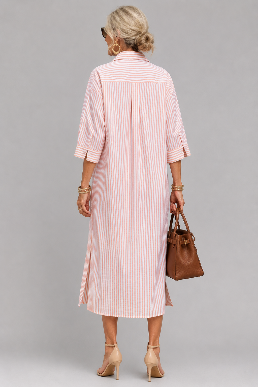 Lorena | Vestido Camisero de Rayas