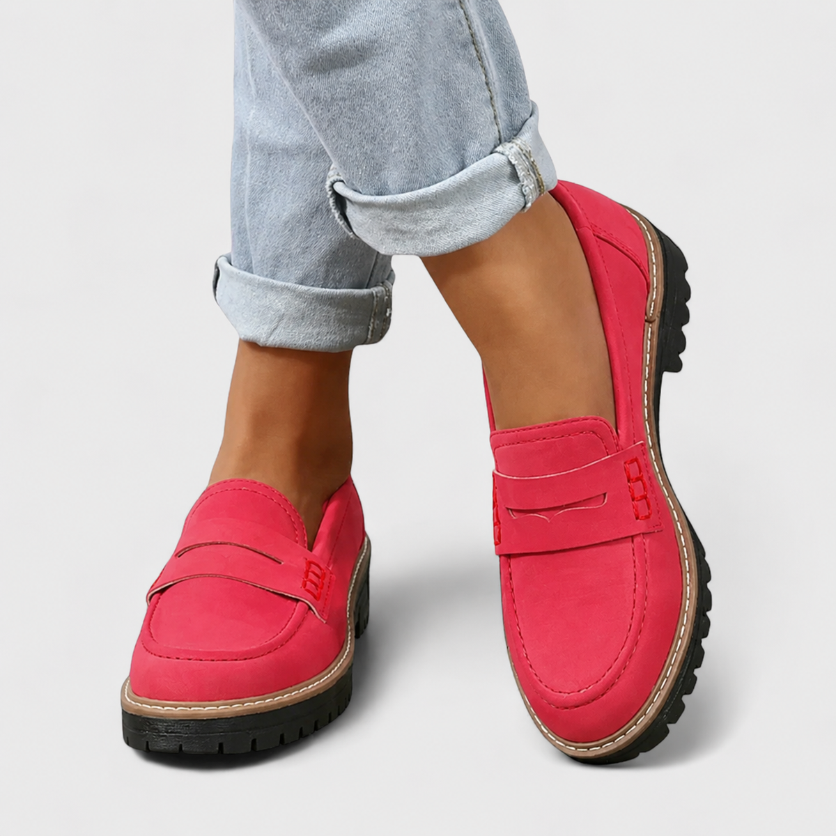 Camila | Mocasines de Suela Track con Plantilla Ergonómica