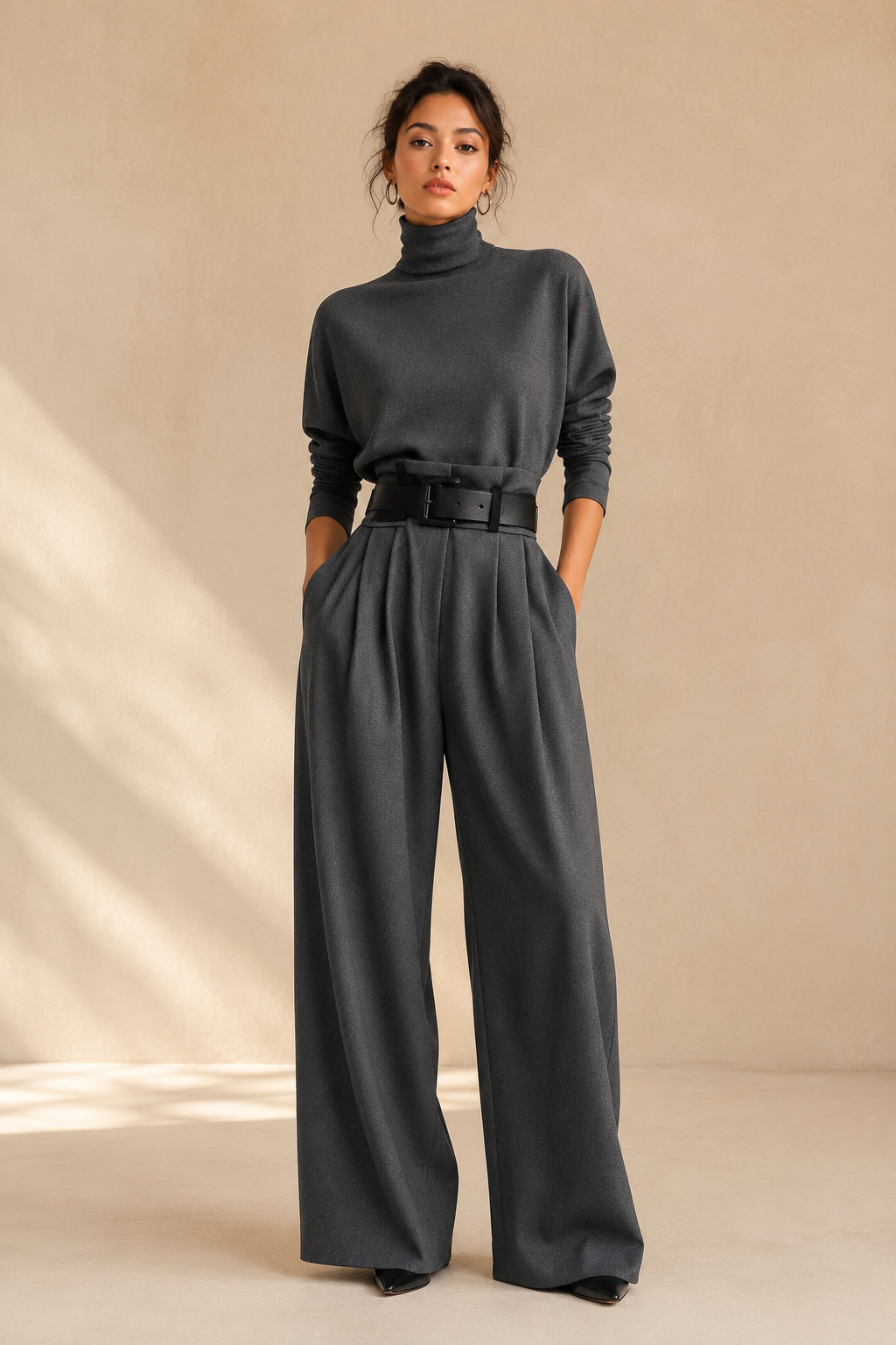 Inés | Conjunto de Cuello Alto y Pantalón Palazzo