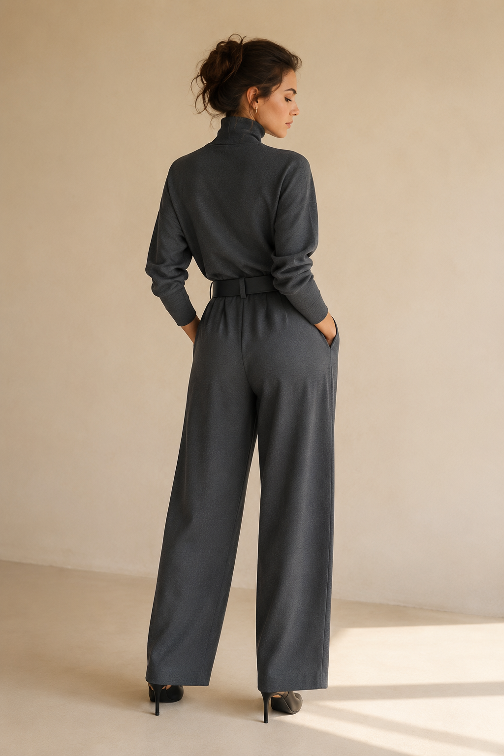Inés | Conjunto de Cuello Alto y Pantalón Palazzo