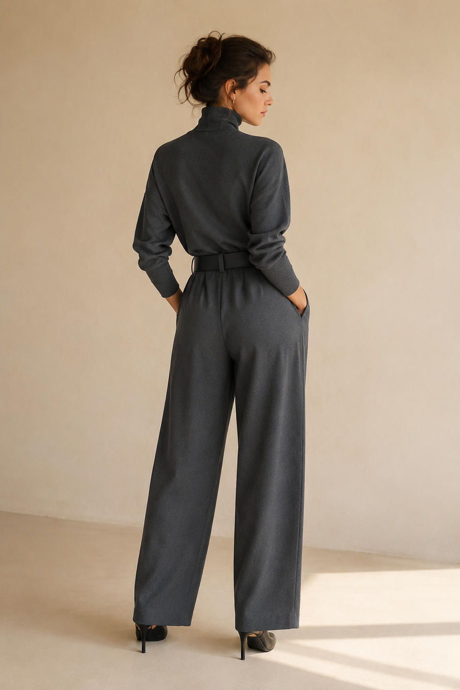 Inés | Conjunto de Cuello Alto y Pantalón Palazzo