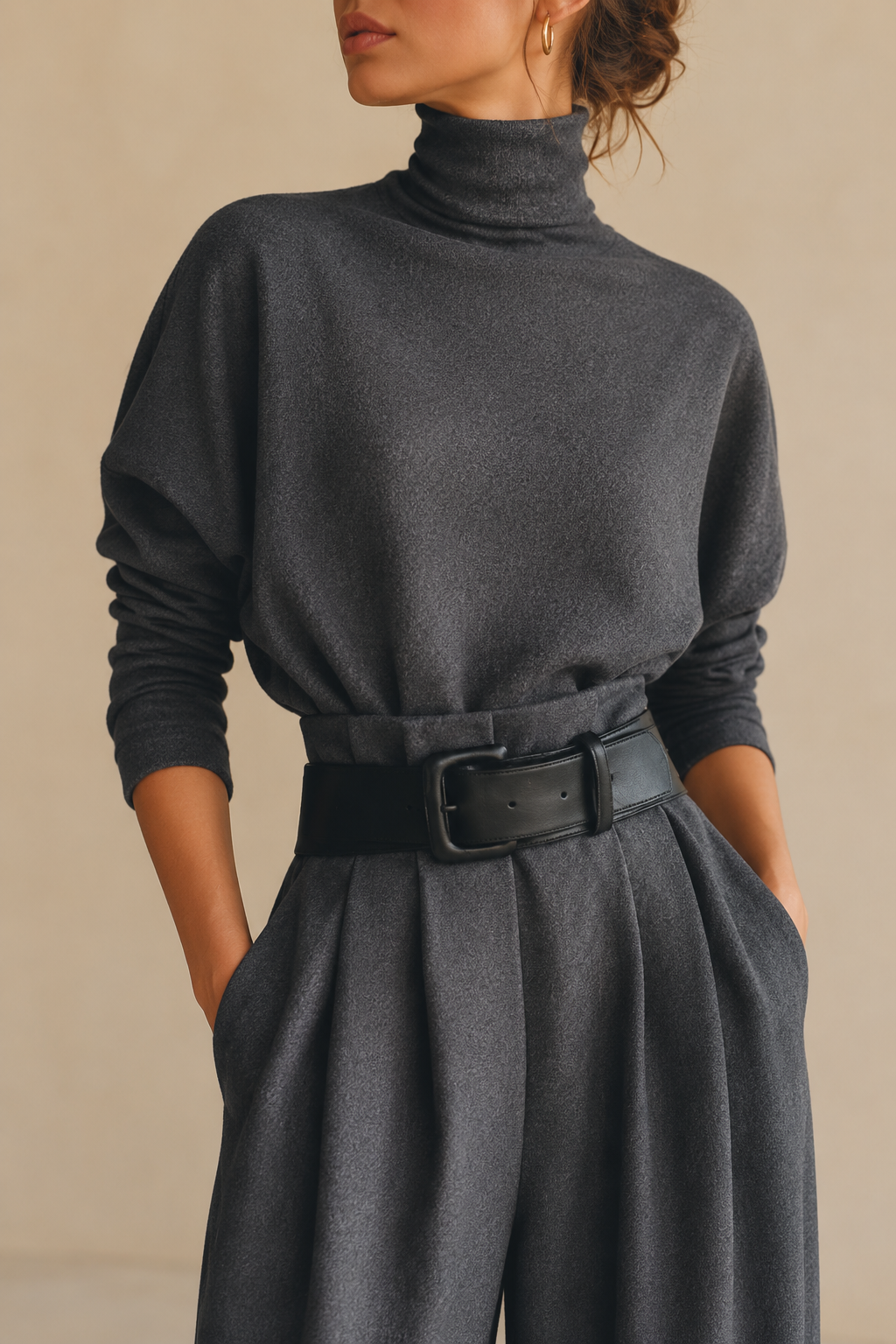 Inés | Conjunto de Cuello Alto y Pantalón Palazzo