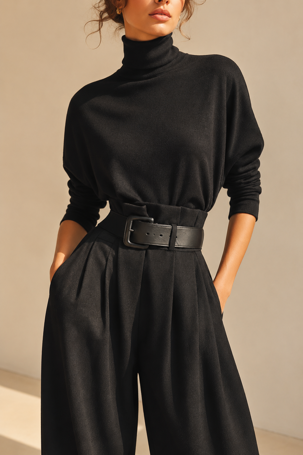 Inés | Conjunto de Cuello Alto y Pantalón Palazzo
