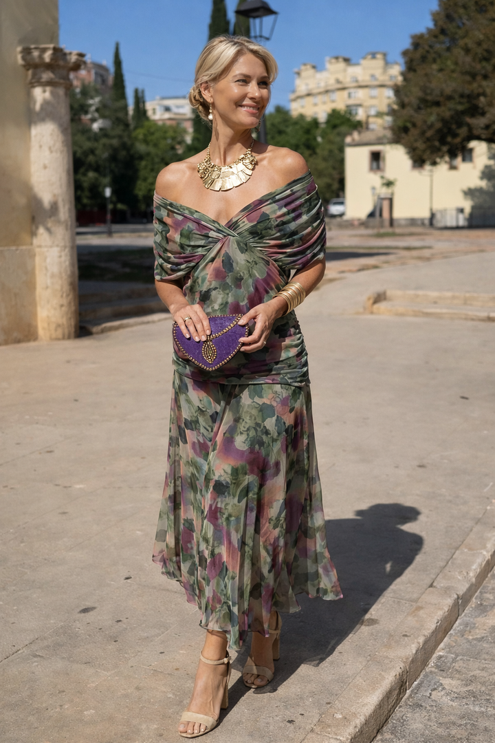 MARELLA | Vestido Maxi Escote en V