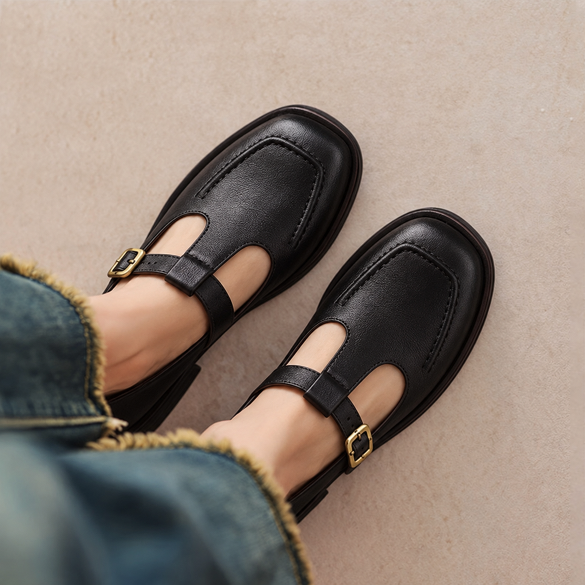 Nayara | Zapato Mary Jane de Tacón Bajo