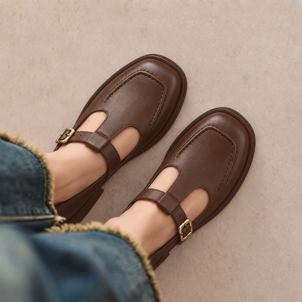 Nayara | Zapato Mary Jane de Tacón Bajo