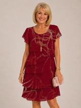 Lucie | Vestido elegante con estampado "lacroix"