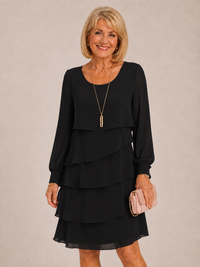 Madeleine | Vestido elegante manga larga clásico