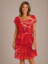 Geneviève | Vestido elegante "rojo herme"
