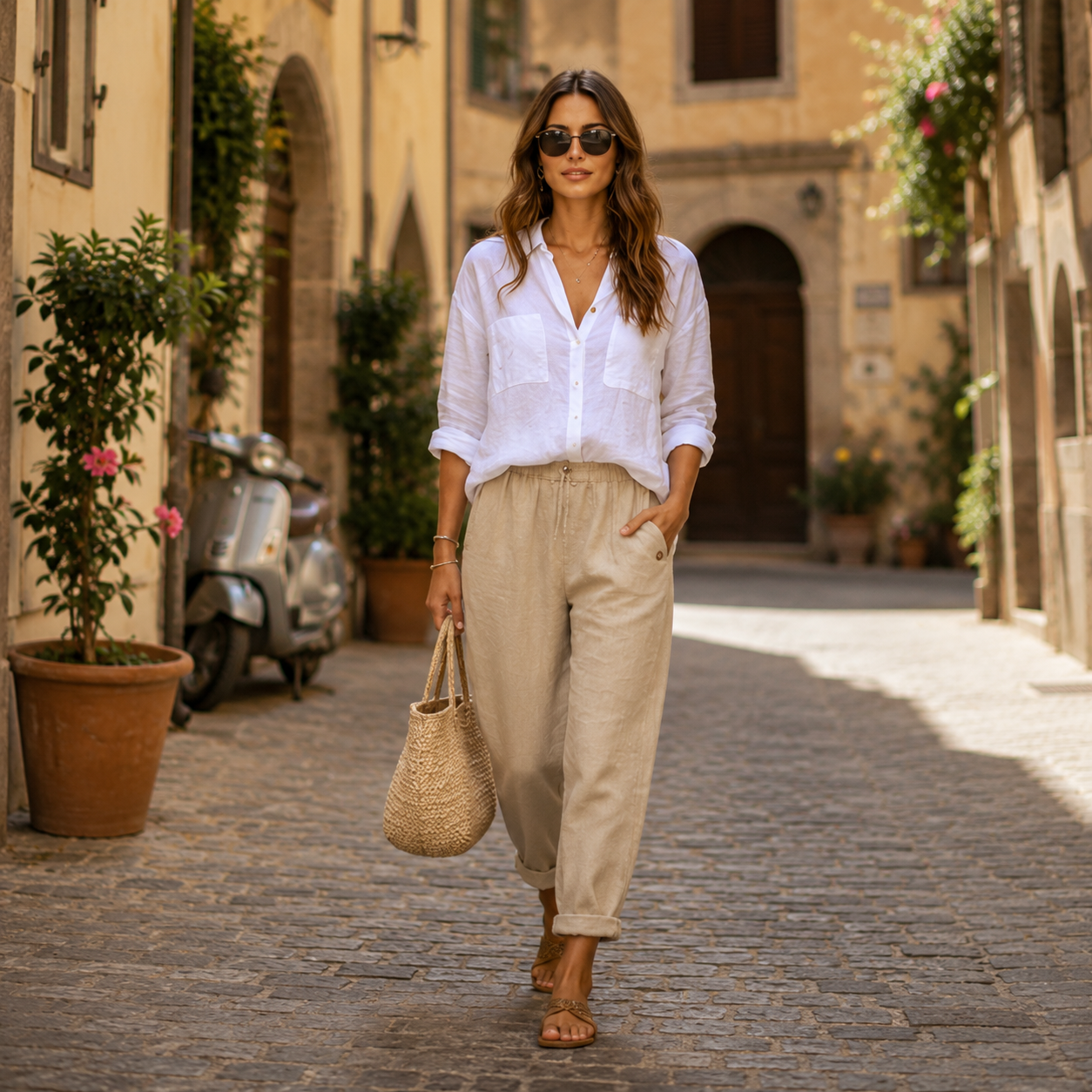 Rosa | Pantalones de Lino Ligeros